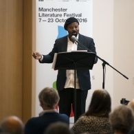 Preview of Ben Okri delivering lecture