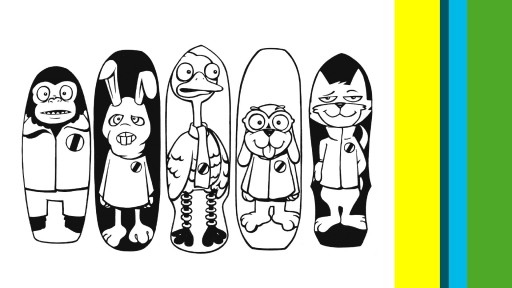 Image of skateboard illustrations by Ed Syder