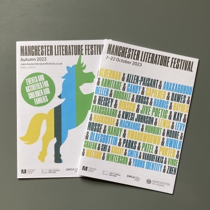 Photo of front covers of MLF 2023 Programme and Children and Families Activities